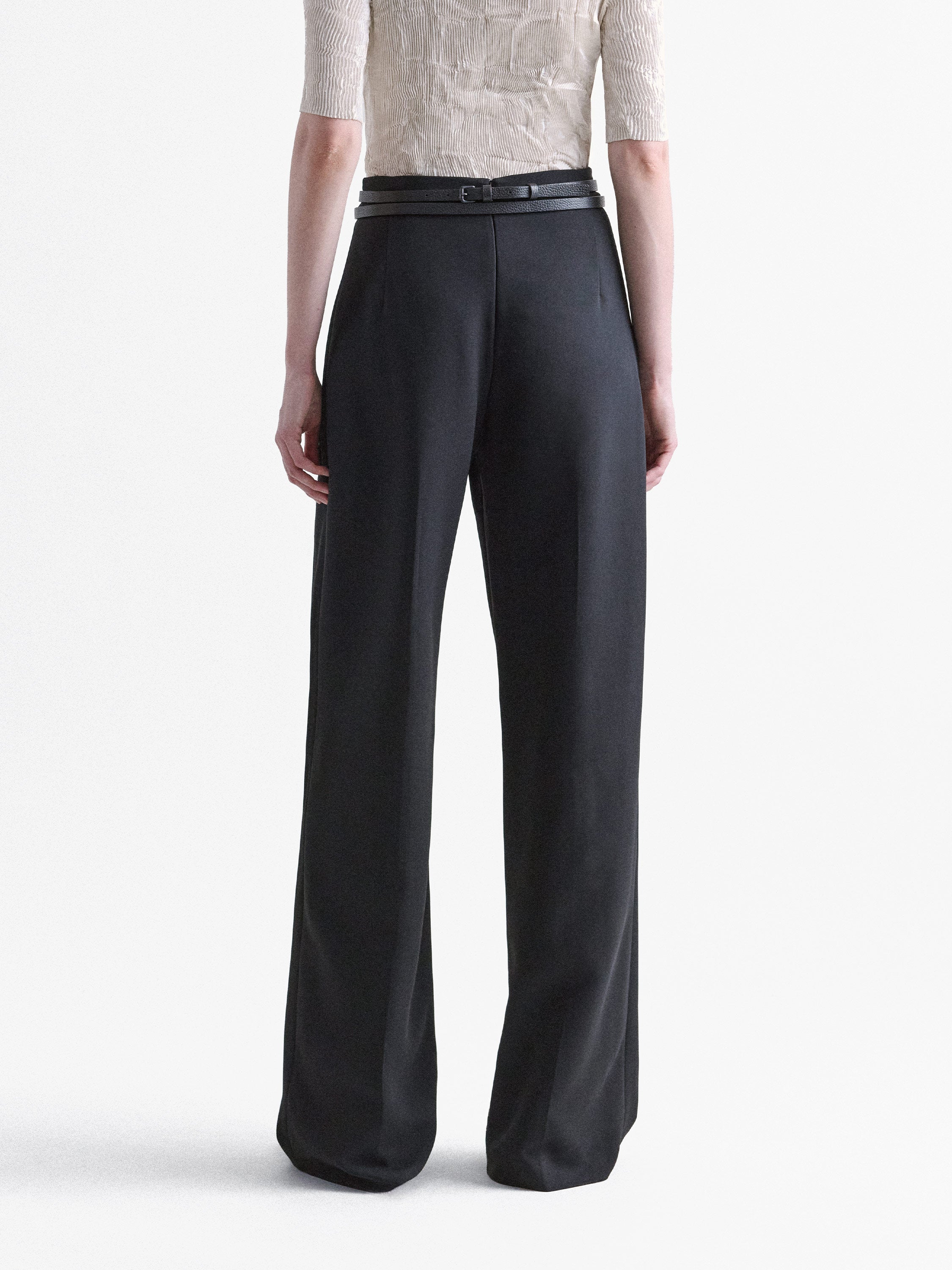 Bonded Crepe Clean Waistband Trouser
