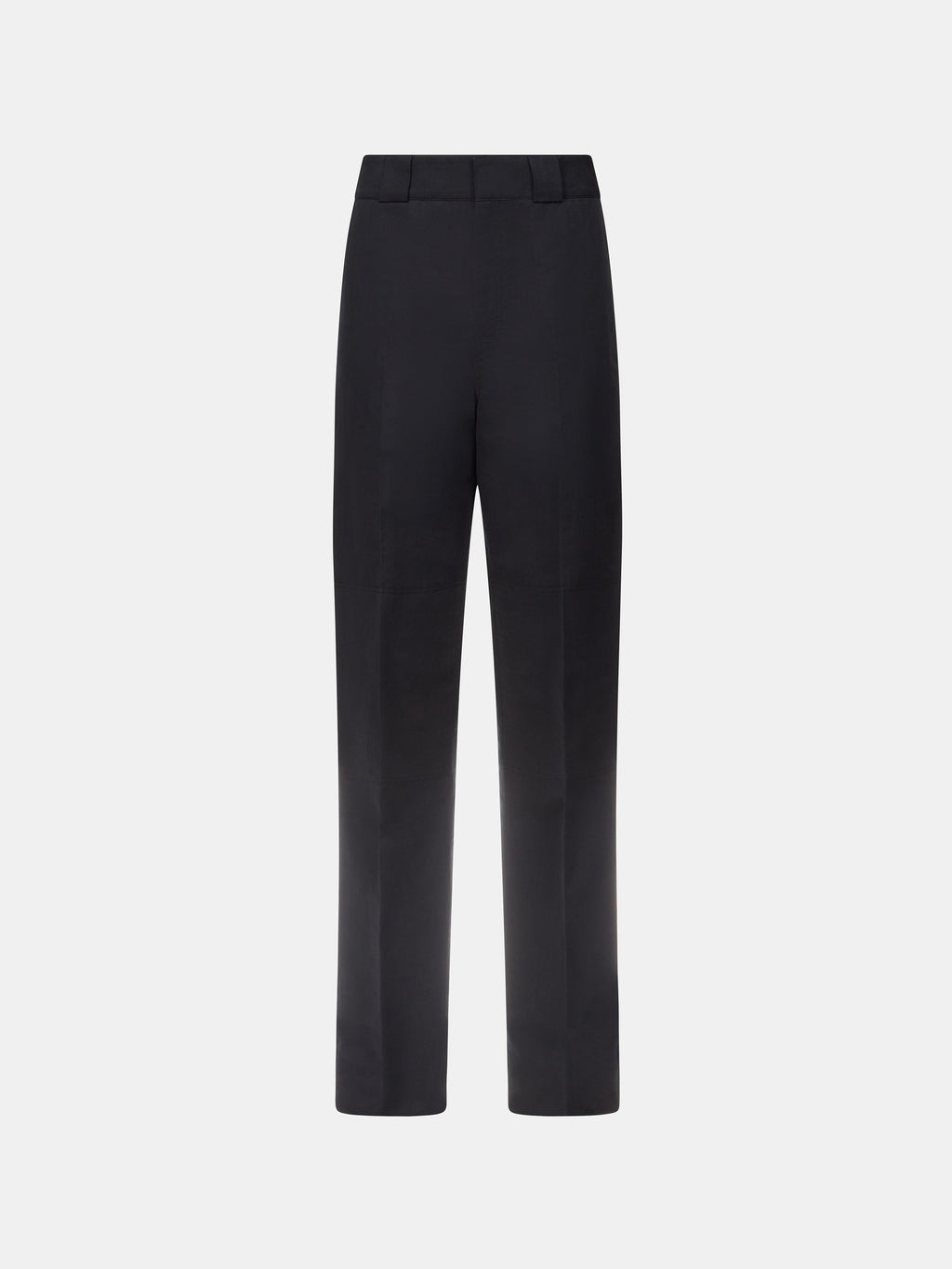 Black Lightweight Cotton Silk Faille Loose-Fit Utility Trouser